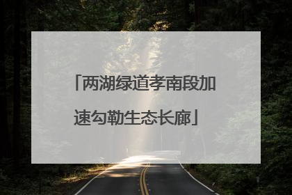 两湖绿道孝南段加速勾勒生态长廊
