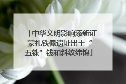 中华文明影响添新证 蒙扎铁佩遗址出土“五铢”钱和斜纹纬锦