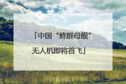 中国“蜂群母舰”无人机即将首飞