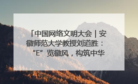 中国网络文明大会｜安徽师范大学教授刘道胜：“E”览徽风，构筑中华民族共有精神家园