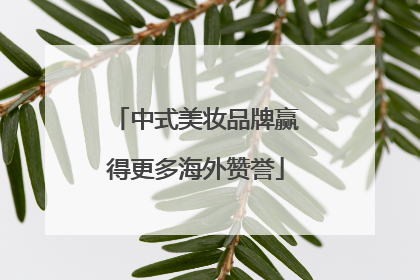中式美妆品牌赢得更多海外赞誉