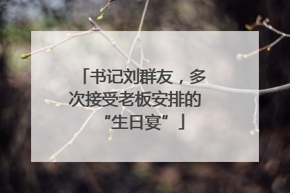 书记刘群友，多次接受老板安排的“生日宴”