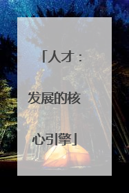 人才：发展的核心引擎