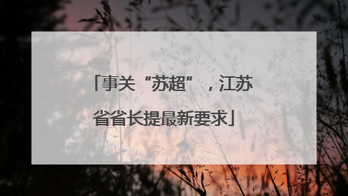 事关“苏超”，江苏省省长提最新要求