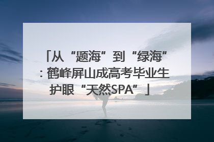 从“题海”到“绿海”：鹤峰屏山成高考毕业生护眼“天然SPA”