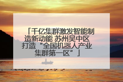 千亿集群激发智能制造新动能 苏州吴中区打造“全国机器人产业集群第一区”