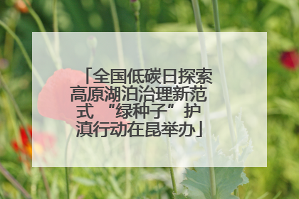 全国低碳日探索高原湖泊治理新范式 “绿种子”护滇行动在昆举办