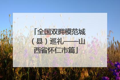 全国双拥模范城（县）巡礼——山西省怀仁市篇