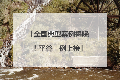 全国典型案例揭晓！平谷一例上榜