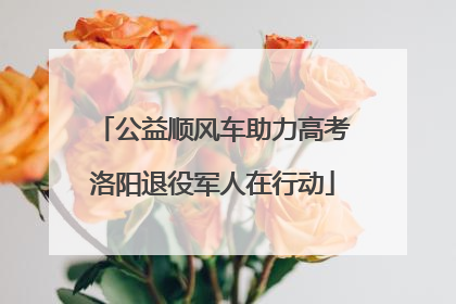 公益顺风车助力高考洛阳退役军人在行动