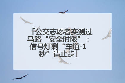 公交志愿者实测过马路“安全时限”：信号灯剩“车道-1秒”请止步