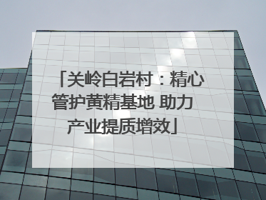 关岭白岩村：精心管护黄精基地 助力产业提质增效