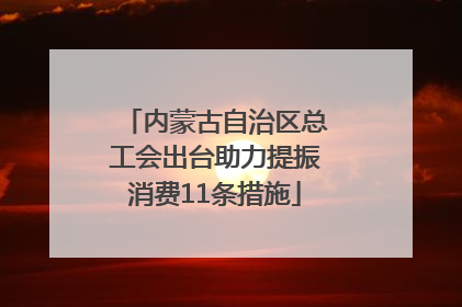 内蒙古自治区总工会出台助力提振消费11条措施
