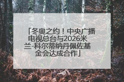 冬奥之约！中央广播电视总台与2026米兰-科尔蒂纳丹佩佐基金会达成合作