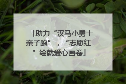 助力“汉马小勇士亲子跑”，“志愿红”绘就爱心画卷