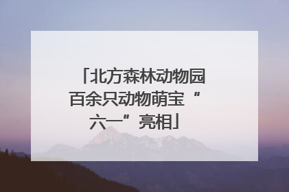 北方森林动物园百余只动物萌宝“六一”亮相