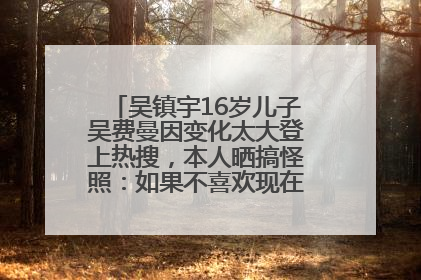 吴镇宇16岁儿子吴费曼因变化太大登上热搜，本人晒搞怪照：如果不喜欢现在的我可以离开