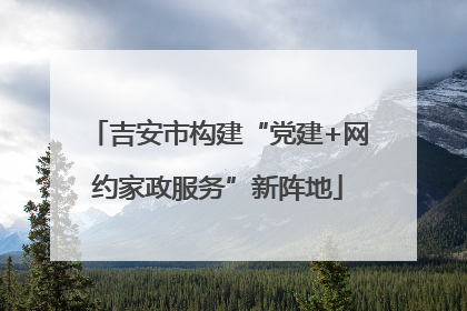 吉安市构建“党建+网约家政服务”新阵地