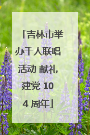 吉林市举办千人联唱活动 献礼建党 104 周年