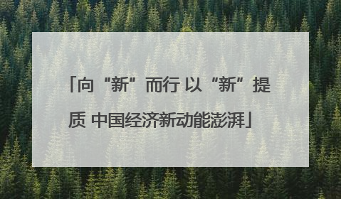 向“新”而行 以“新”提质 中国经济新动能澎湃