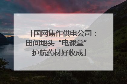 国网焦作供电公司：田间地头“电课堂” 护航药材好收成