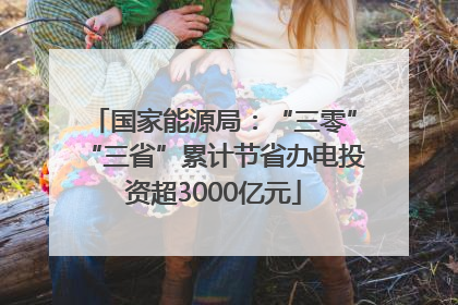 国家能源局：“三零”“三省”累计节省办电投资超3000亿元