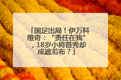 国足出局！伊万科维奇：“责任在我”，18岁小将首秀却成遮羞布？