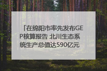 在绵阳市率先发布GEP核算报告 北川生态系统生产总值达590亿元｜新闻发布最前线