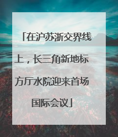 在沪苏浙交界线上，长三角新地标方厅水院迎来首场国际会议