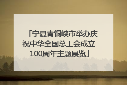 宁夏青铜峡市举办庆祝中华全国总工会成立100周年主题展览
