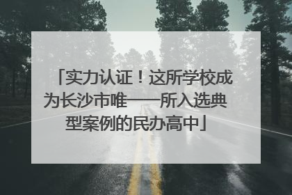 实力认证！这所学校成为长沙市唯一一所入选典型案例的民办高中