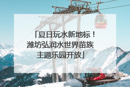 夏日玩水新地标！潍坊弘润水世界苗族主题乐园开放