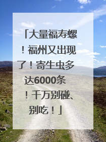 大量福寿螺！福州又出现了！寄生虫多达6000条！千万别碰、别吃！