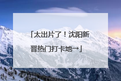 太出片了！沈阳新晋热门打卡地→
