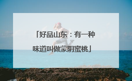 好品山东：有一种味道叫做蒙阴蜜桃