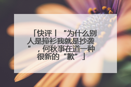 快评丨“为什么别人是撞衫我就是抄袭”，何秋亊在道一种很新的“歉”