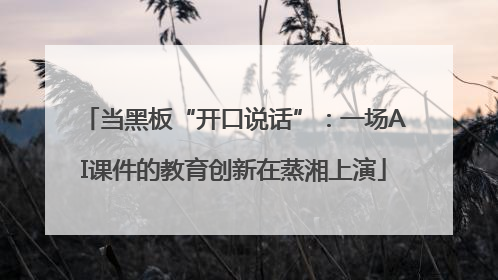 当黑板“开口说话”：一场AI课件的教育创新在蒸湘上演