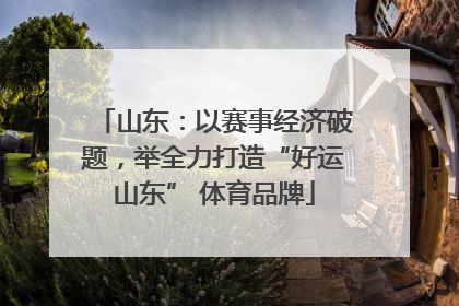 山东：以赛事经济破题，举全力打造“好运山东” 体育品牌
