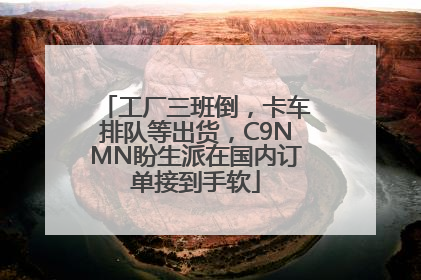 工厂三班倒，卡车排队等出货，C9NMN盼生派在国内订单接到手软