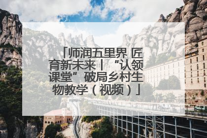 师润五里界 匠育新未来丨“认领课堂”破局乡村生物教学（视频）