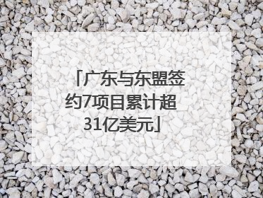 广东与东盟签约7项目累计超31亿美元