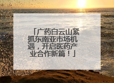 广药白云山紧抓东南亚市场机遇，开启医药产业合作新篇！