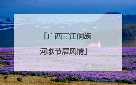 广西三江侗族河歌节展风情