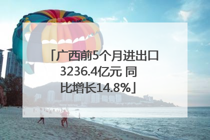 广西前5个月进出口3236.4亿元 同比增长14.8%