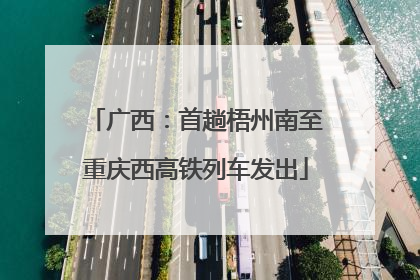 广西：首趟梧州南至重庆西高铁列车发出