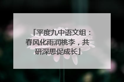 平度九中语文组：春风化雨润桃李，共研深思促成长