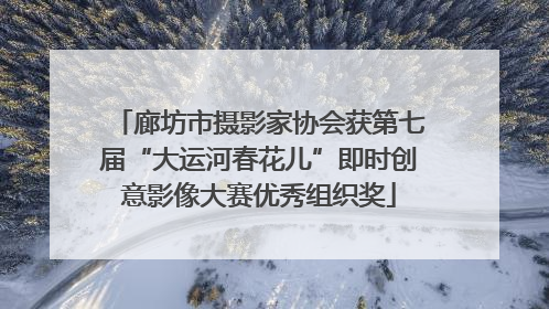 廊坊市摄影家协会获第七届“大运河春花儿”即时创意影像大赛优秀组织奖