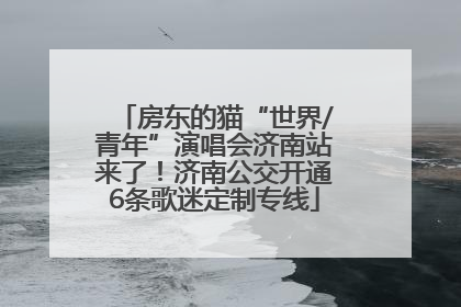 房东的猫“世界/青年”演唱会济南站来了！济南公交开通6条歌迷定制专线