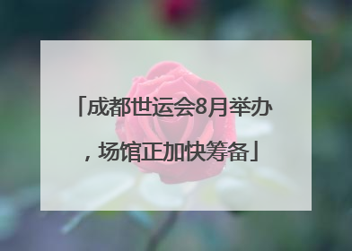 成都世运会8月举办，场馆正加快筹备