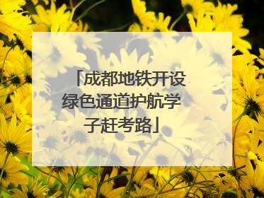 成都地铁开设绿色通道护航学子赶考路